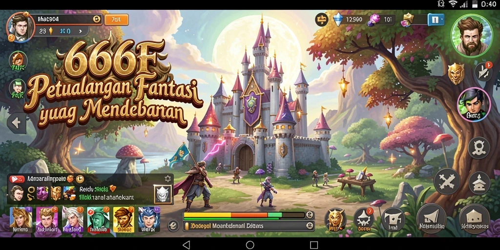 Tangkapan layar utama 666F menampilkan aksi pertarungan RPG yang seru.