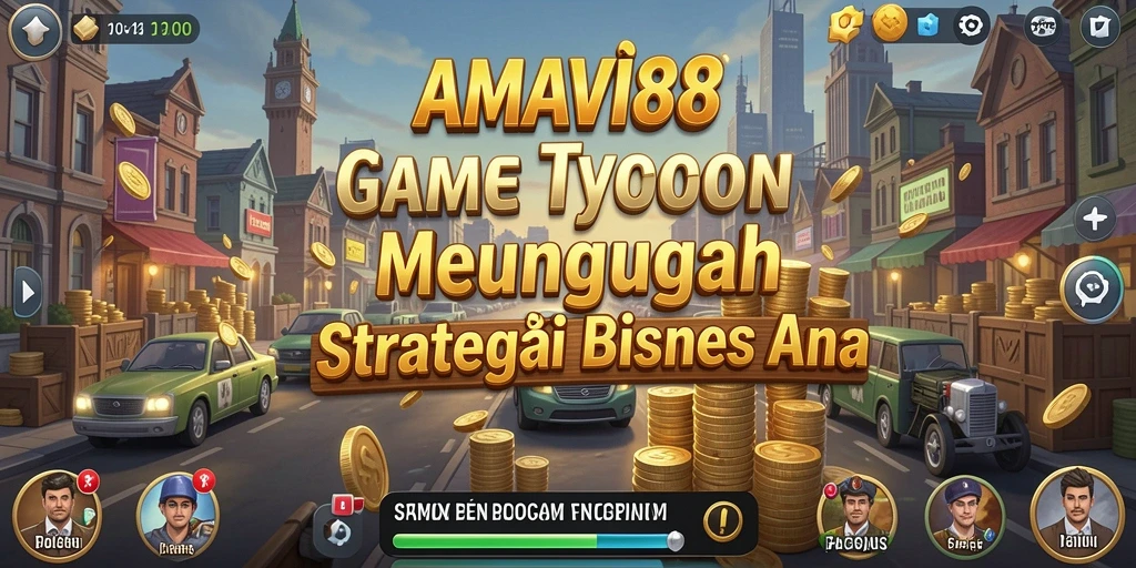 Tampilan gameplay menarik dari AMAVI88 dengan elemen Tycoon.