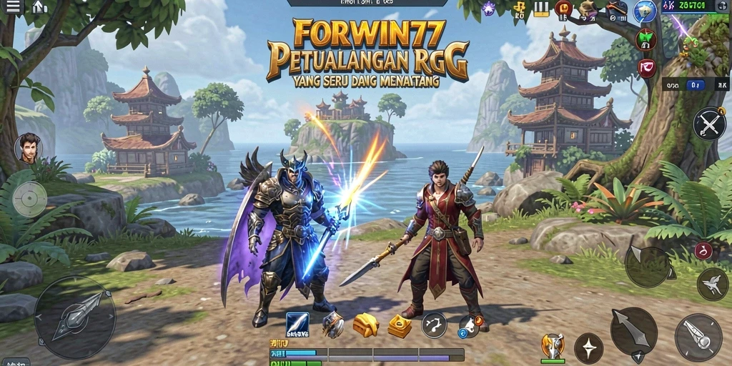 Tangkapan layar menunjukkan aksi gameplay RPG yang seru.