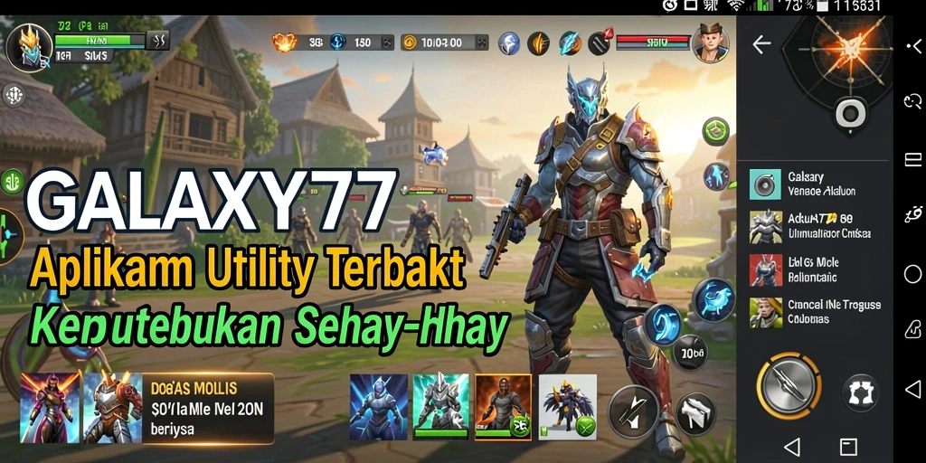 Tampilan utama GALAXY77 dengan fitur dan fungsi yang intuitif.