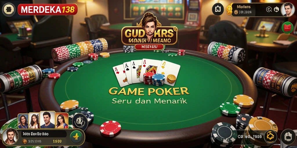 Tampilan gameplay Poker yang menarik dan interaktif di MERDEKA138.