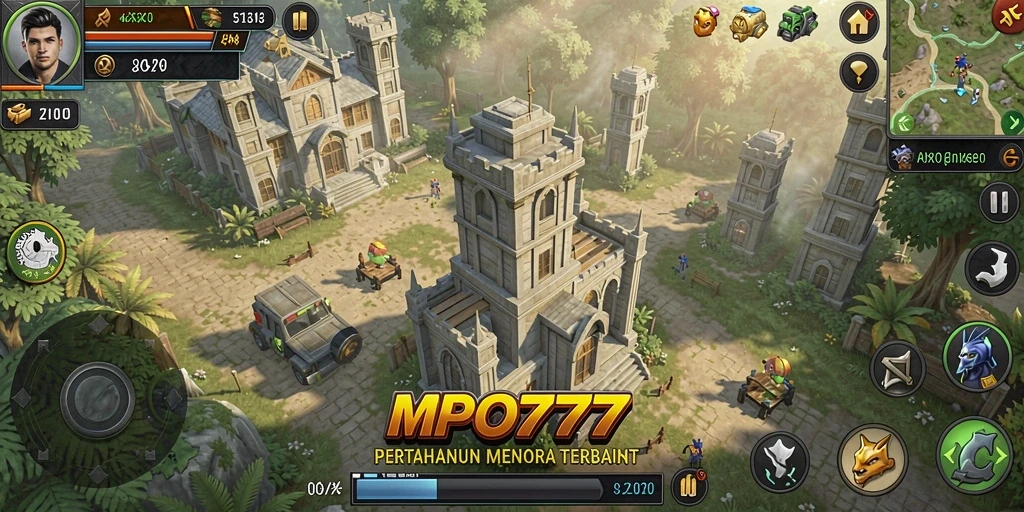 Tampilan gameplay seru dalam game Tower Defense MPO777.