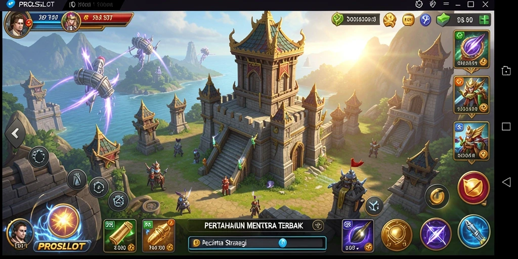 Tangkapan layar permainan Tower Defense yang mendebarkan di PROSLOT.