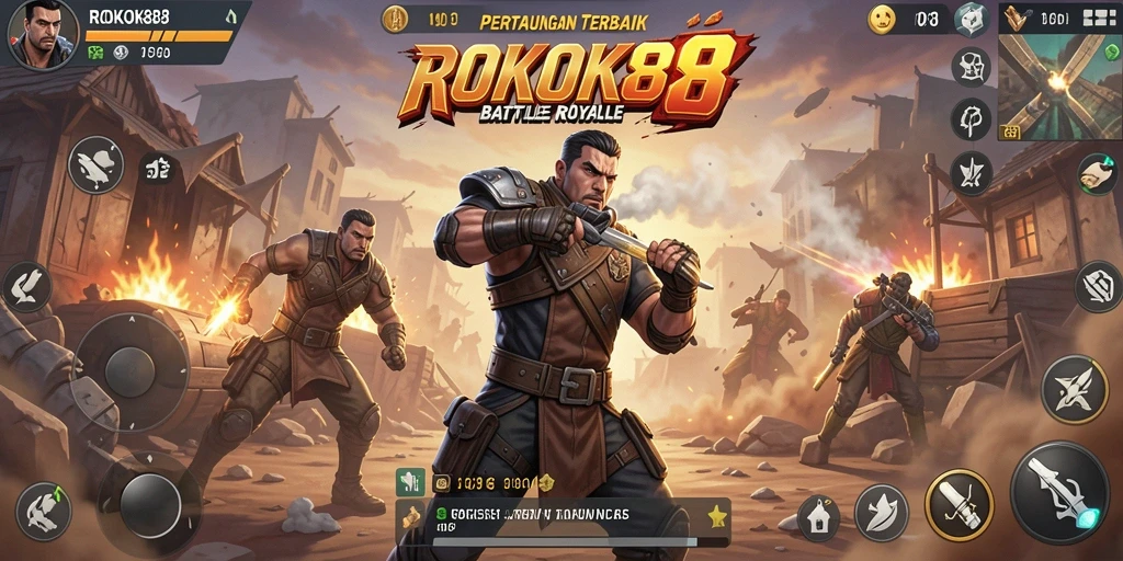 Gameplay seru di dunia ROKOK88 Battle Royale.