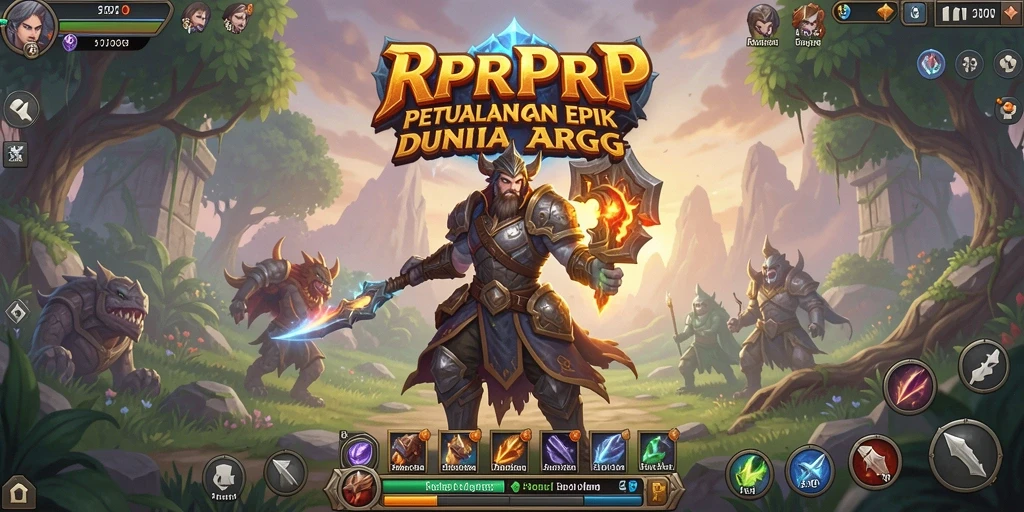 Menampilkan aksi seru dalam gameplay ARPG RPRPRP.