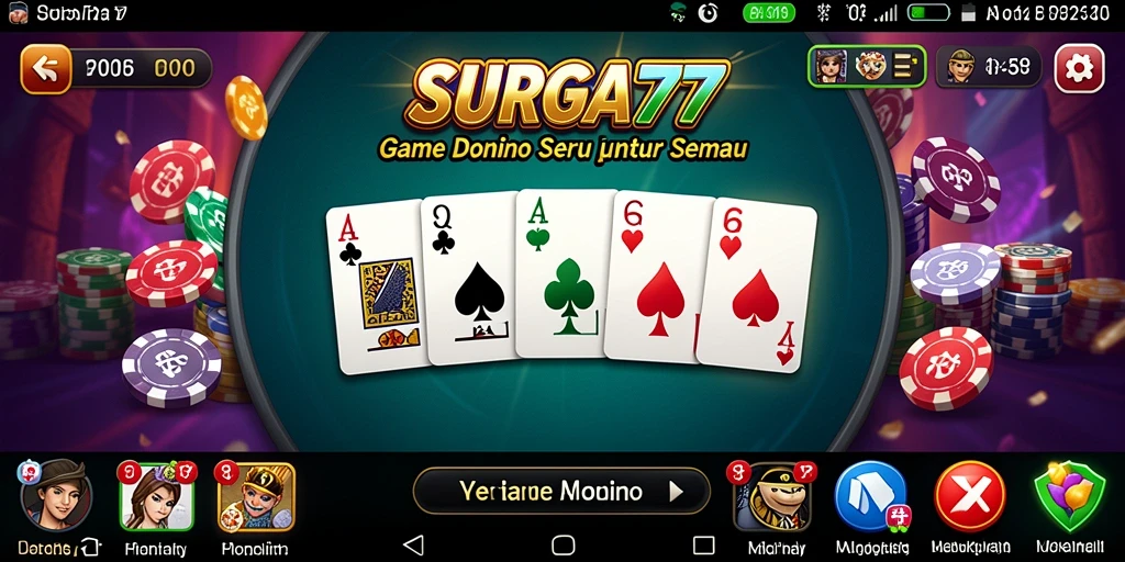 Tampilan menarik dari gameplay SURGA77 domino yang seru.