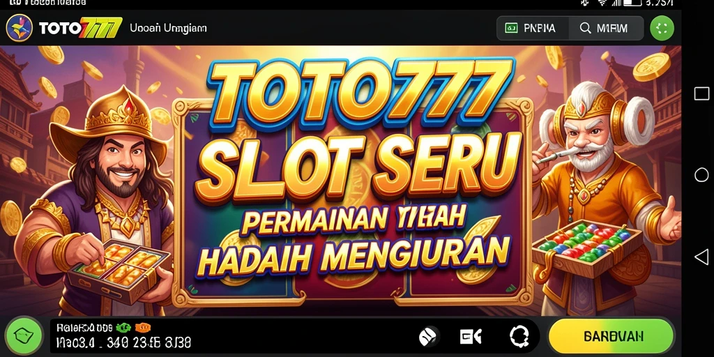 Screenshot gameplay TOTO777 menghadirkan keseruan slot dan peluang menang.