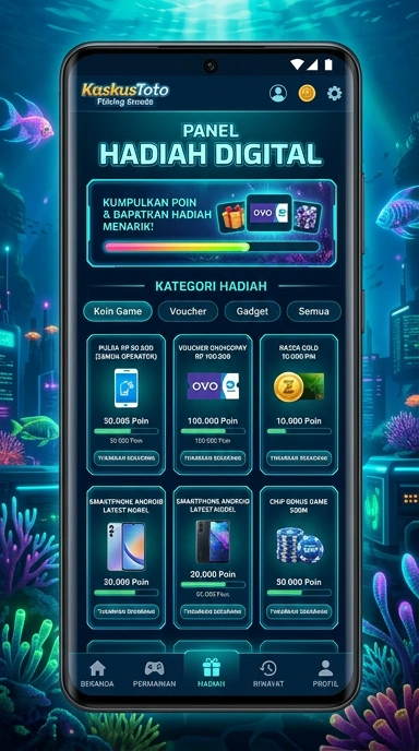 Antarmuka pengguna aplikasi kaskustoto yang ramah.